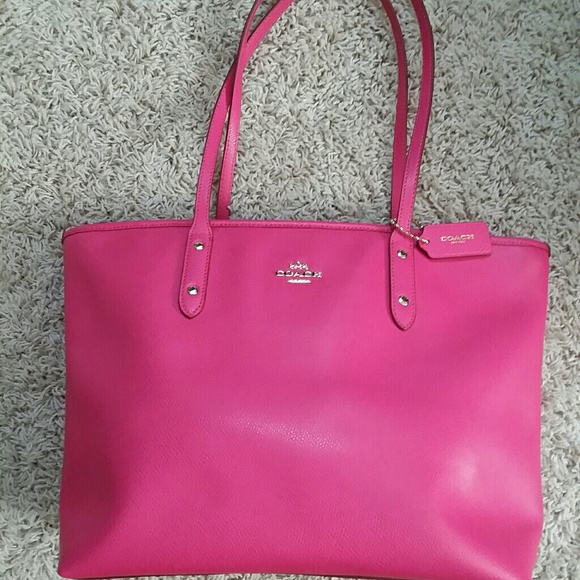 EUC Coach F37785 Pink Ruby City Zip Tote - Picture 1 of 7
